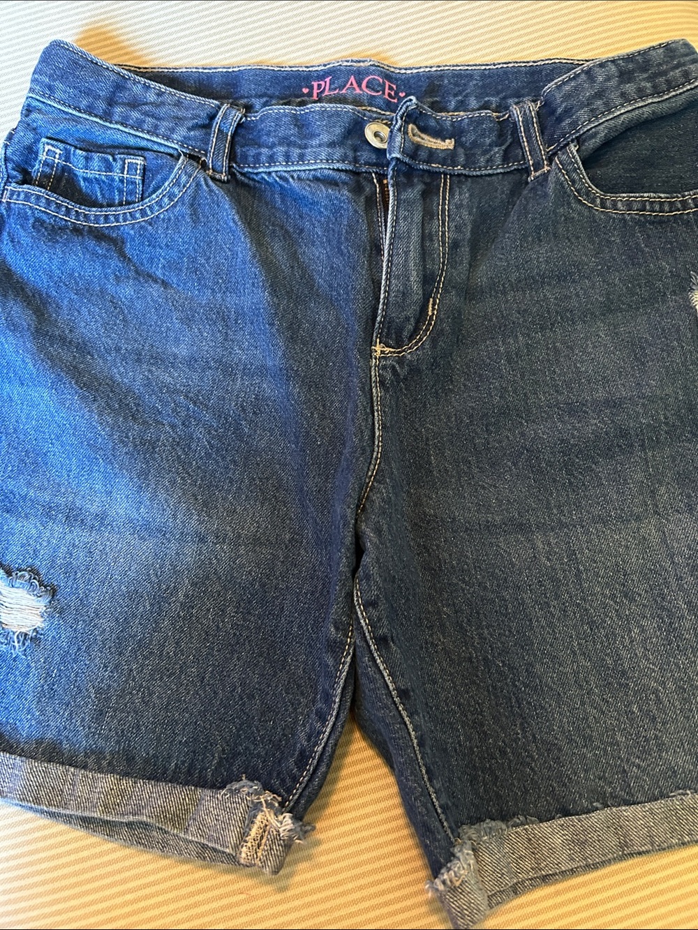 Denim Rolled Cuff Jean Shorts